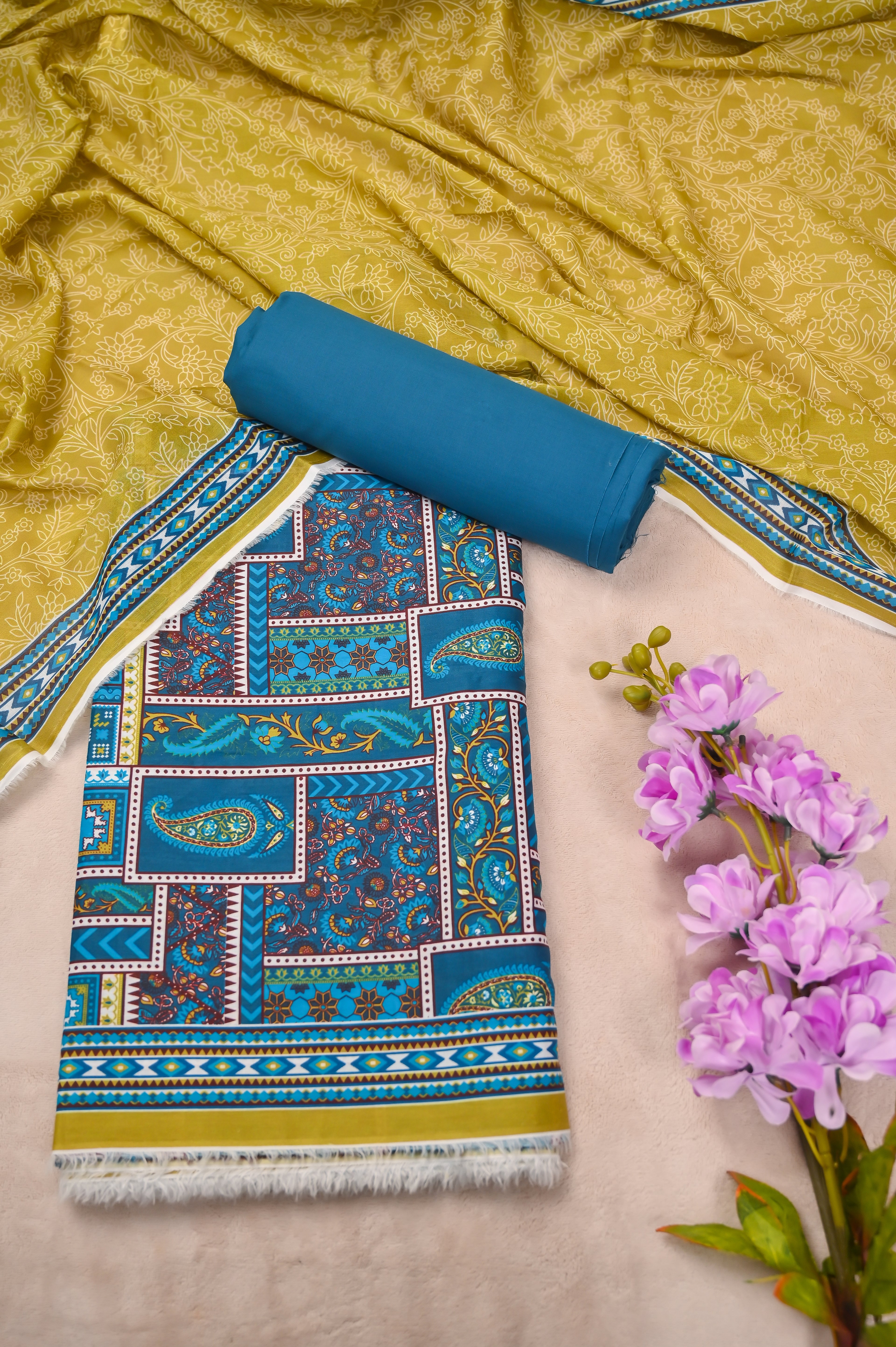 Unstitched-3 Pc